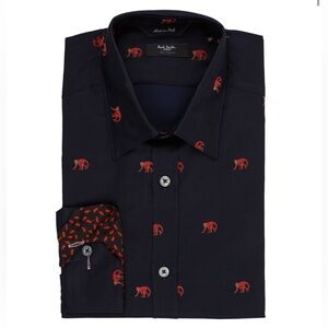 Paul Smith London Soho Button Down Shirt Year of the Monkey Pattern